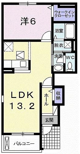 JR両毛線 佐野駅 徒歩8分 2階建 築16年(1LDK/1階)の間取り写真