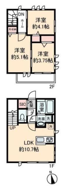 リヴィエール下井草(3LDK/1階)の間取り写真