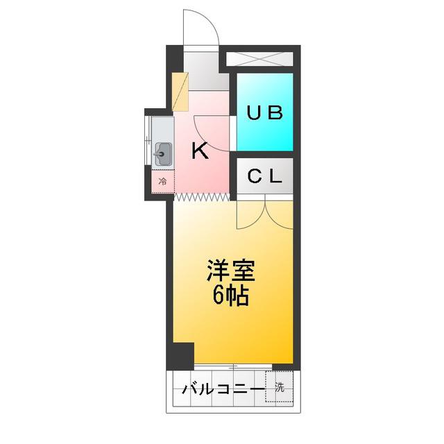 小峰ビル(1K/2階)の間取り写真