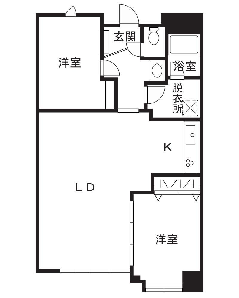 センチュリー荻島(2SLDK/2階)の間取り写真