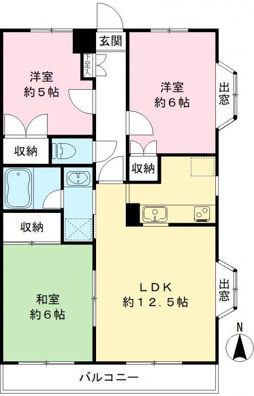 ウィルコート(3LDK/2階)の間取り写真