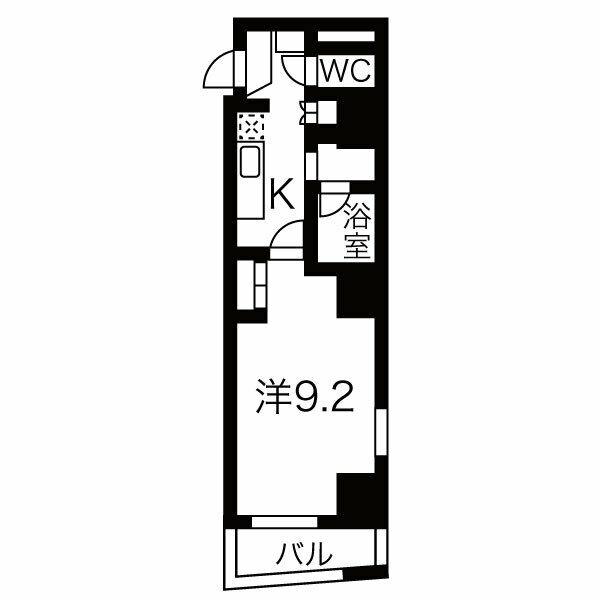 イースタンヒルズ八事(1K/5階)の間取り写真