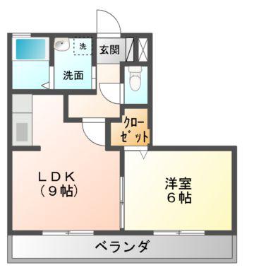 メゾン・ルーチェ(1LDK/3階)の間取り写真