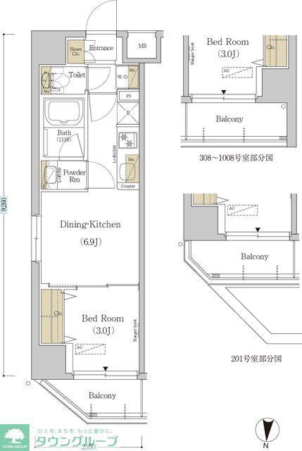 アーバネックス森下IV(1DK/10階)の間取り写真