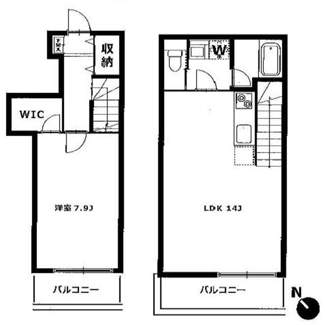 エルスタンザ中野新井(1LDK/4階)の間取り写真