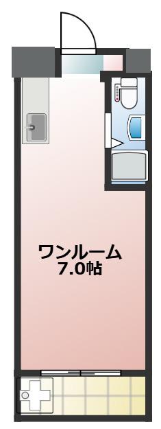 ボーテ日吉シェモア(ワンルーム/3階)の間取り写真