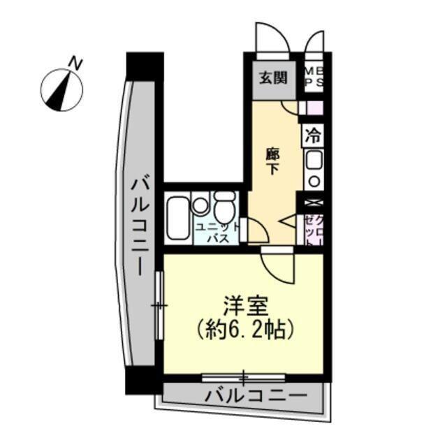 ライオンズマンション板橋区役所前第6(1K/5階)の間取り写真