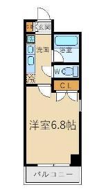 サンパラッツオ参番館(1K/2階)の間取り写真