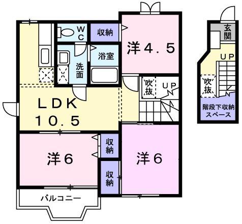 カモミール(3LDK/2階)の間取り写真