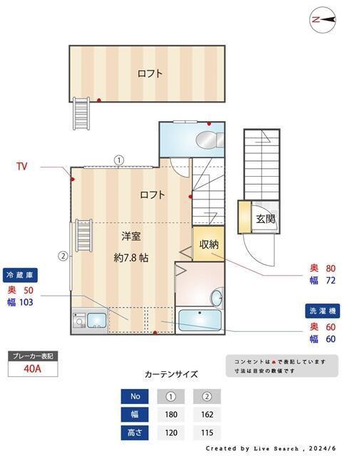 アイコート自由が丘(ワンルーム/2階)の間取り写真