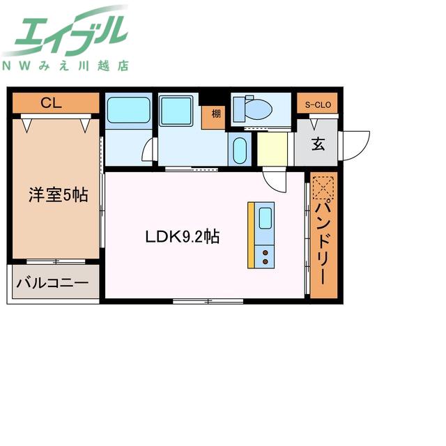 ADAN和泉(1LDK/1階)の間取り写真