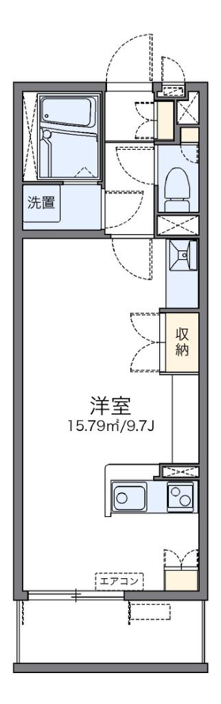レオネクスト長府駅前(ワンルーム/3階)の間取り写真