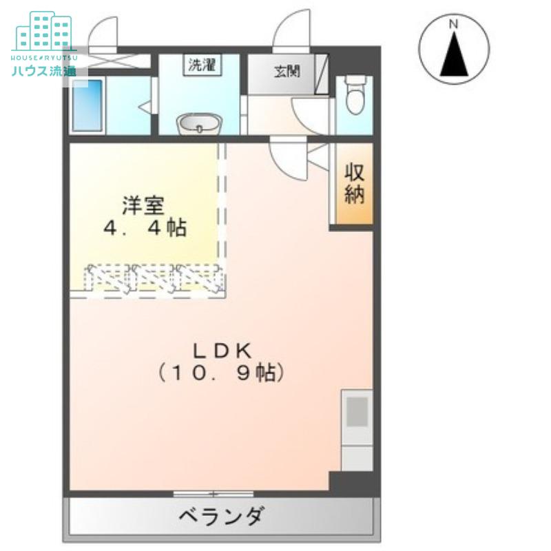 ロイヤルヒル岩松I(1LDK/2階)の間取り写真
