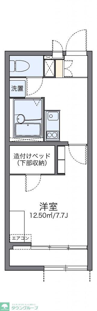 レオパレスセントラル誉田(1K/1階)の間取り写真
