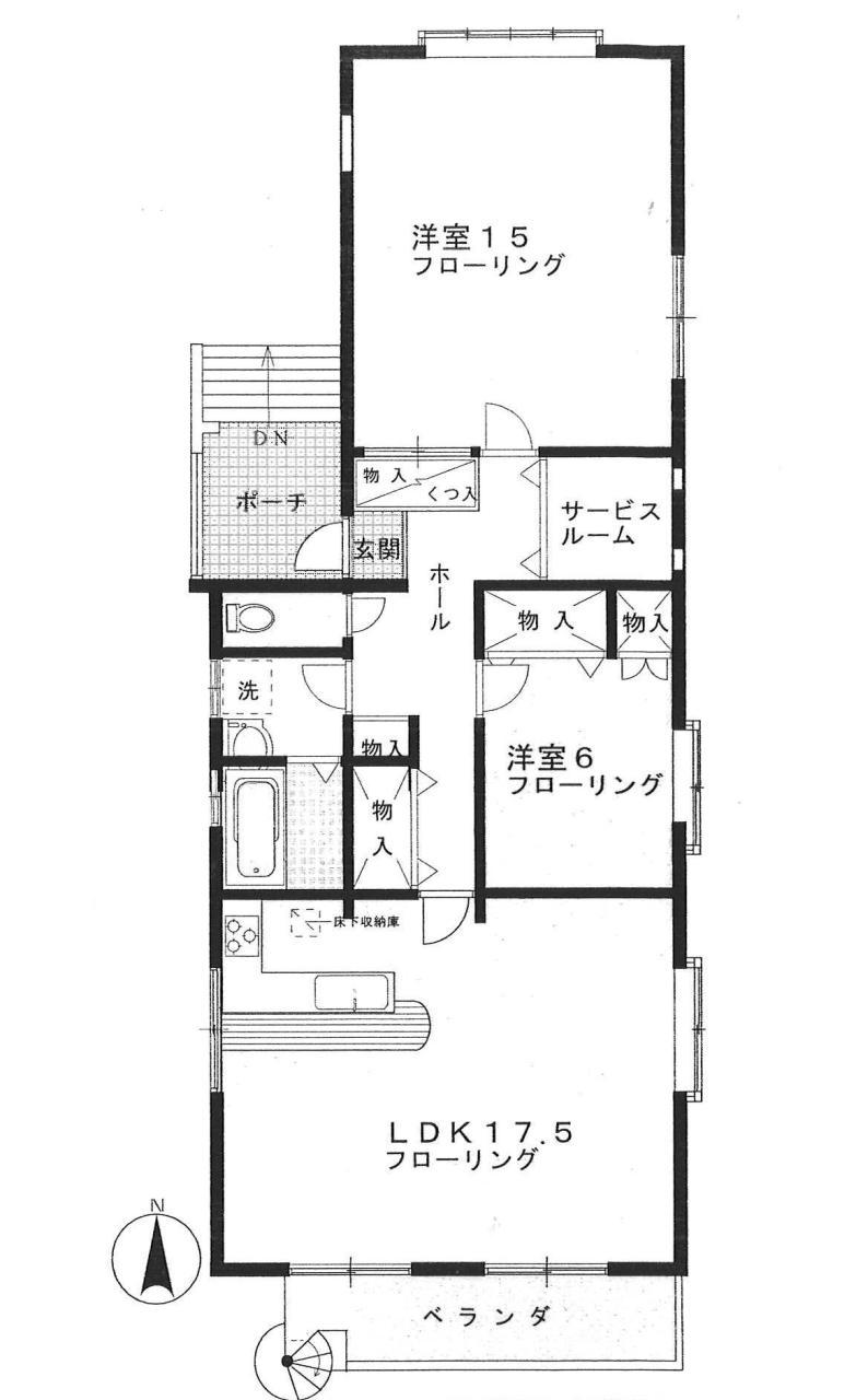 メゾンドゥ国立(2SLDK/2階)の間取り写真