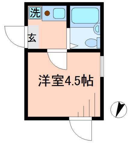 ベルエステート東十条(1K/1階)の間取り写真