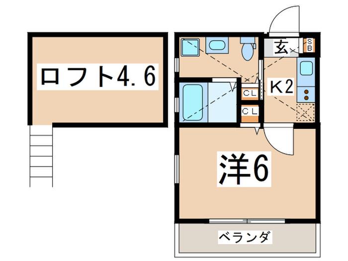 CLASSY横濱山手(1K/2階)の間取り写真