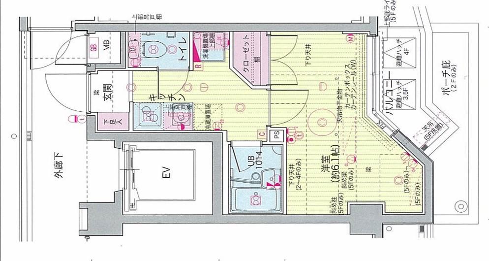 キャッスルステージ茗荷谷駅前(1K/3階)の間取り写真