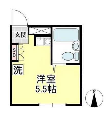DMニューライフ湘南(ワンルーム/2階)の間取り写真