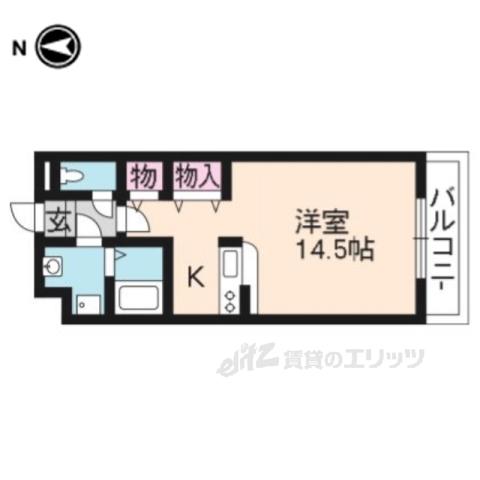 グランディール(ワンルーム/2階)の間取り写真