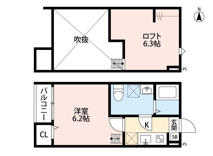 CHOUETTE(1K/1階)の間取り写真