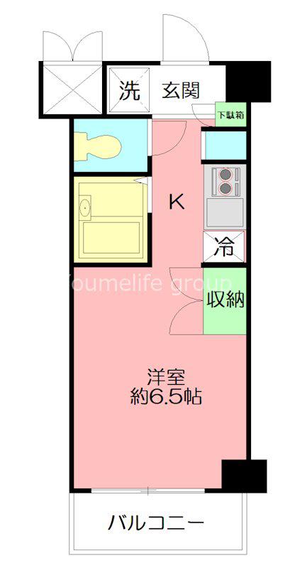 ラグゼナ本厚木(ワンルーム/2階)の間取り写真
