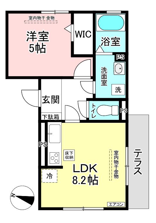 ポラリス(1LDK/1階)の間取り写真
