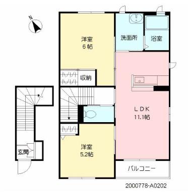 MSスクエアIII (2LDK/2階)の間取り写真