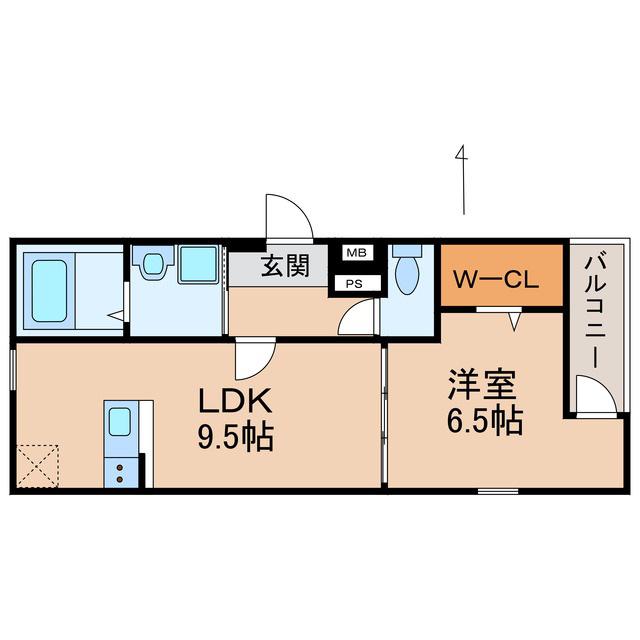 フジパレス和歌山元寺町I番館(1LDK/1階)の間取り写真