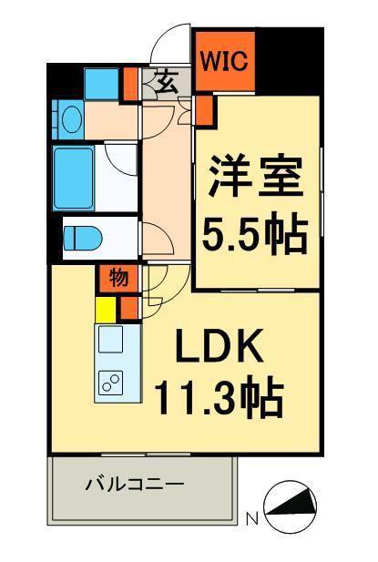 パークアクシス浅草・蔵前(1LDK/11階)の間取り写真