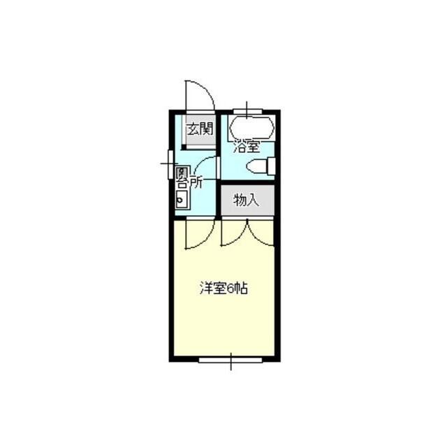 加納ハイツ(1K/2階)の間取り写真