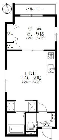 メゾン ボーテ(1LDK/3階)の間取り写真