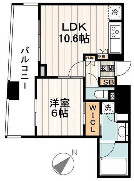 パークホームズ文京千石ステーションプレイス(1LDK/7階)の間取り写真