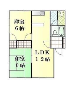 キャピタルツインI(2LDK/1階)の間取り写真
