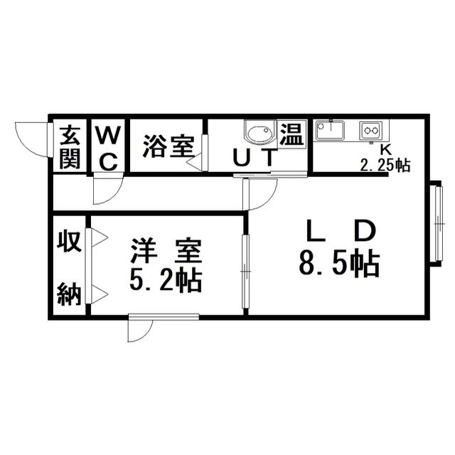 レジデンス城山II(1LDK/2階)の間取り写真
