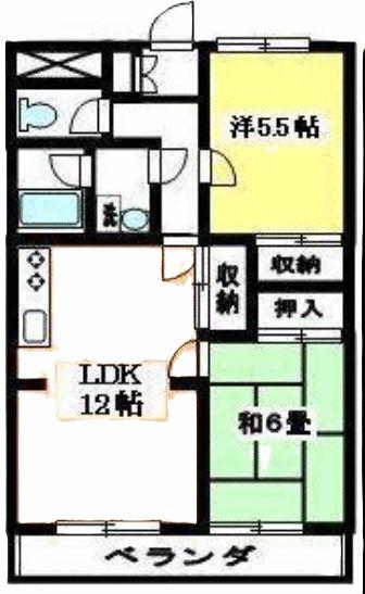 クレベールハイツ(2LDK/3階)の間取り写真