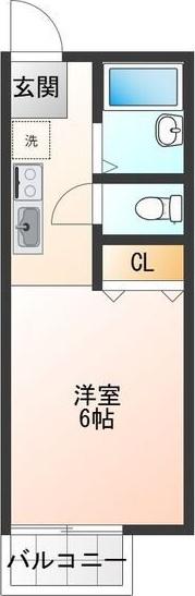 エイト名塚(1K/1階)の間取り写真