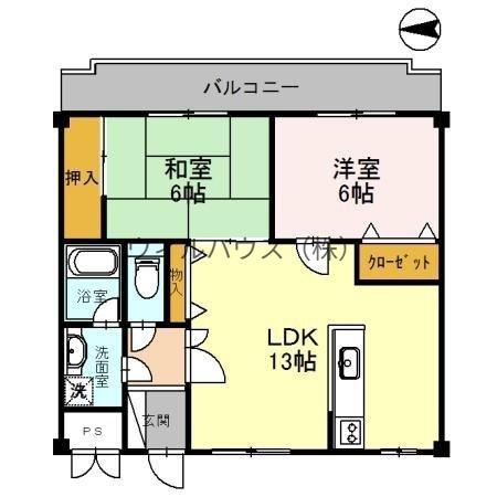 稲善マンション(2LDK/2階)の間取り写真