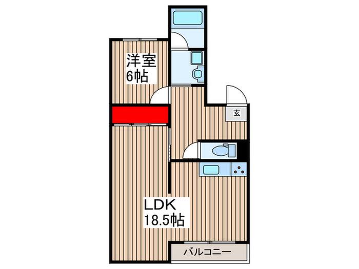 シャトー志木(1LDK/3階)の間取り写真