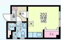 コントレールセンジュベース(ワンルーム/2階)の間取り写真