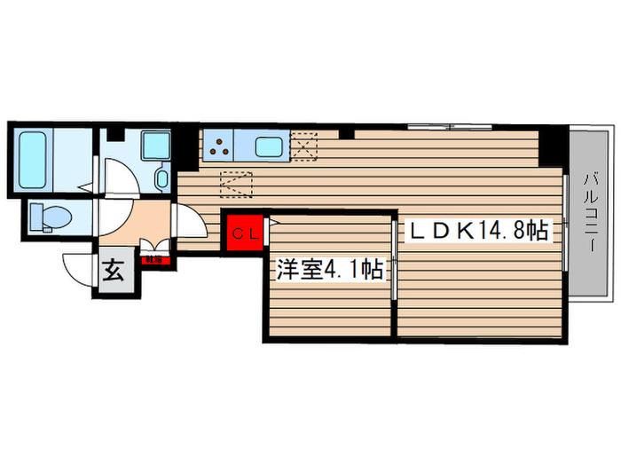 AVANTI(1LDK/1階)の間取り写真