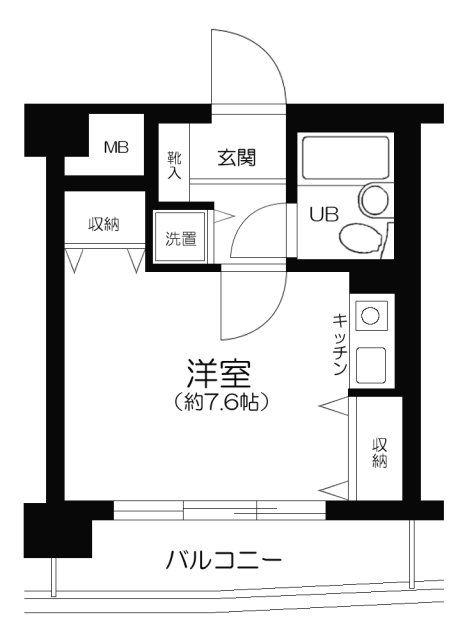 ダイアパレス赤坂(ワンルーム/2階)の間取り写真