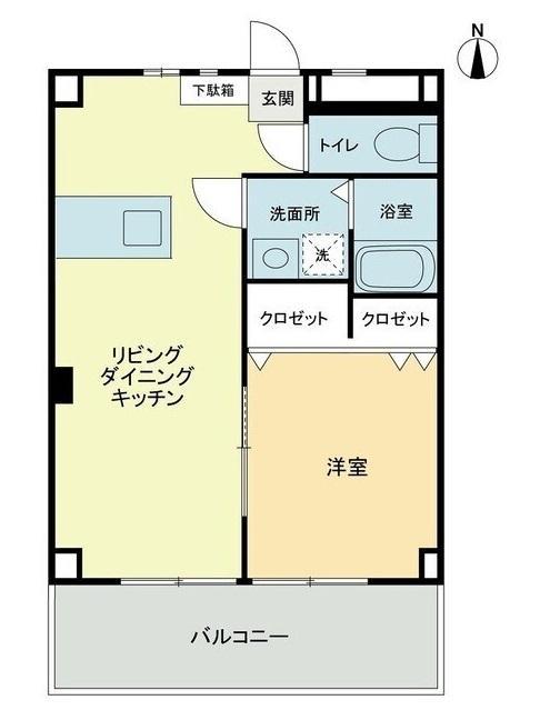 グリーンハイツ池戸第一(1LDK/2階)の間取り写真