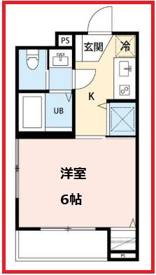 クレストモア千住大橋(1K/1階)の間取り写真