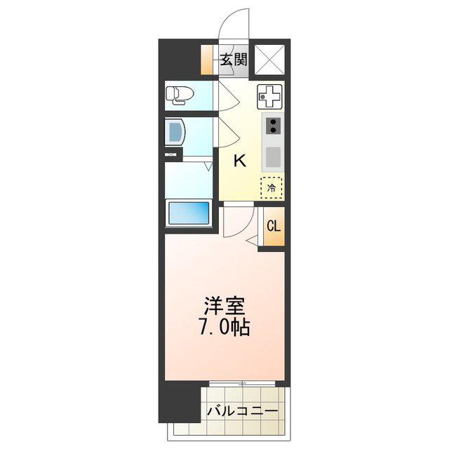 TOYOTOMI STAY PREMIUM阿倍野天王寺(1K/8階)の間取り写真