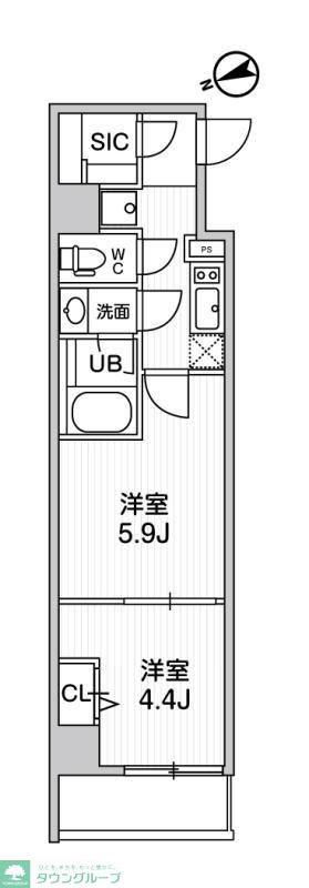 WEAVE PLACE SHINKAMATA(2K/6階)の間取り写真