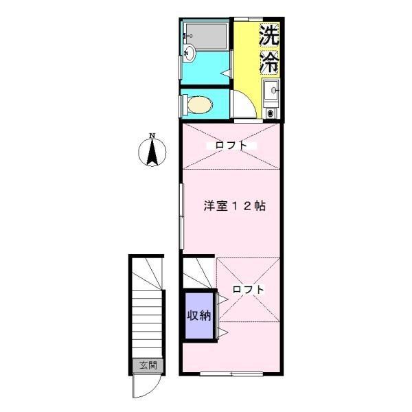 コーポバニアン(1K/2階)の間取り写真