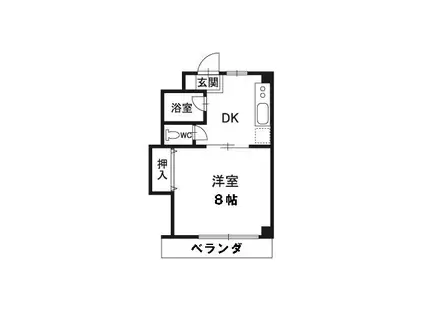アビタシオンハラ(1K/1階)の間取り写真