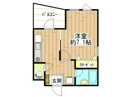 プリマヴェーラ川崎(1K/1階)の間取り写真