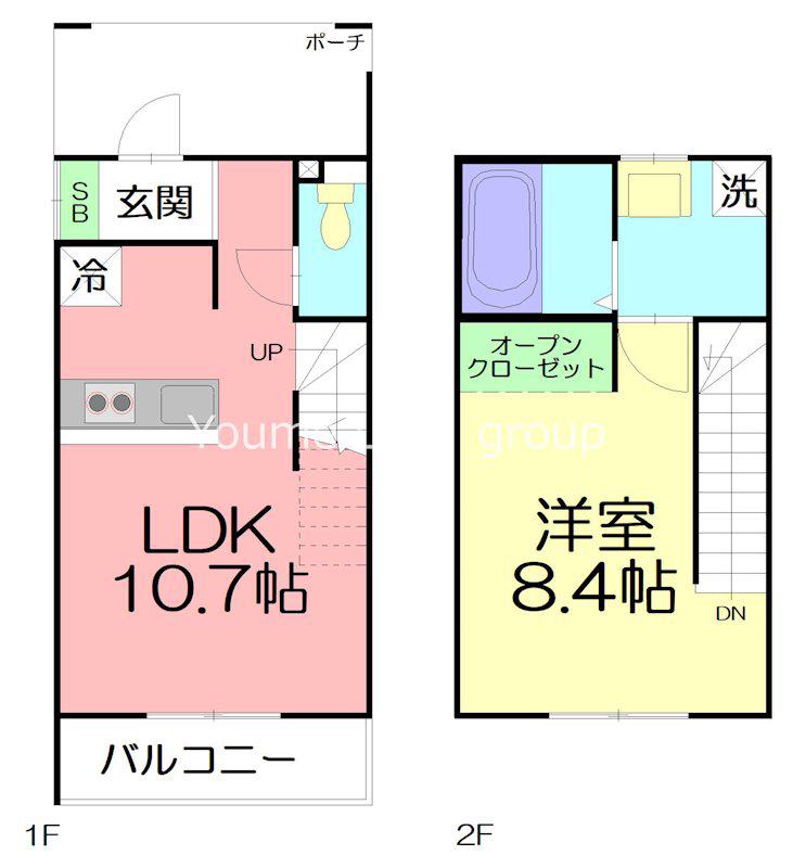フォルストヴィラ鵠沼(1LDK/1階)の間取り写真